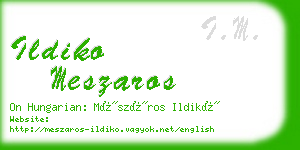 ildiko meszaros business card